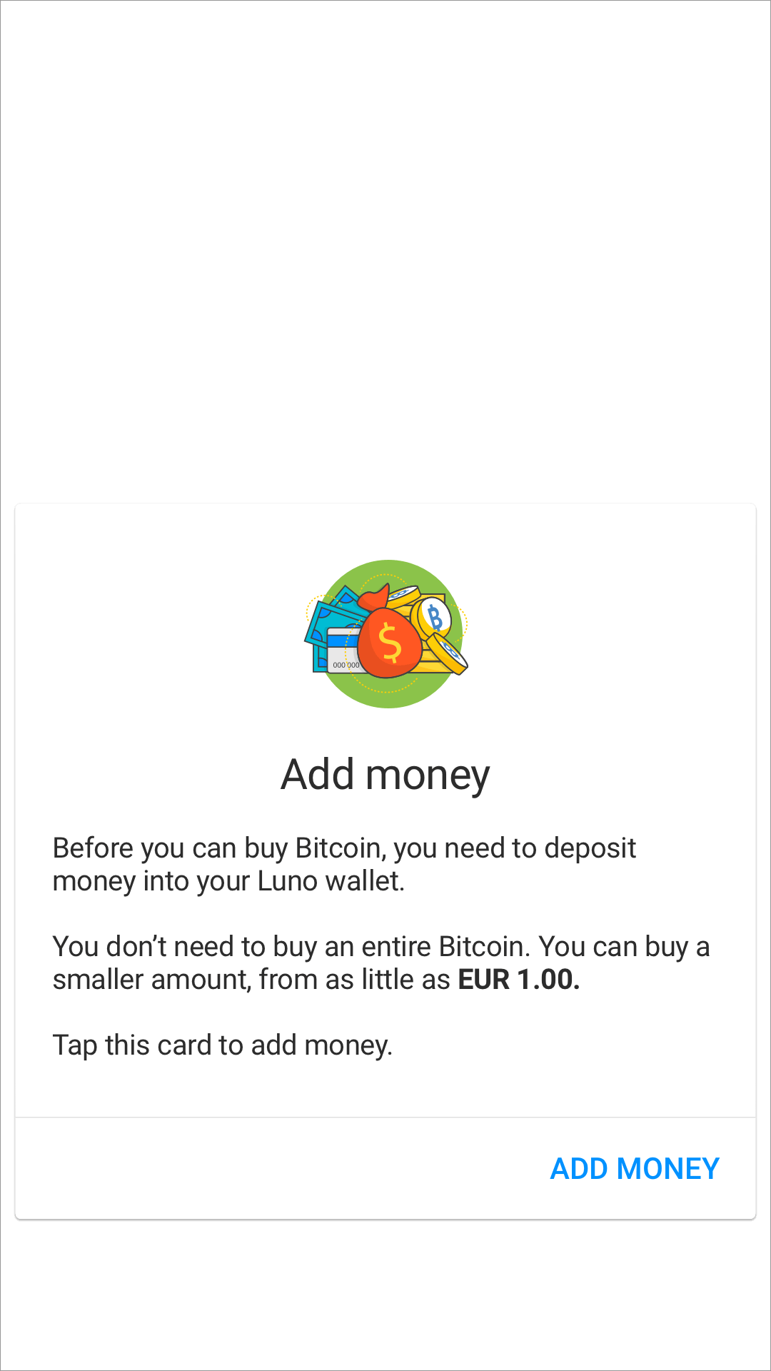 Screenshot of Luno App Sign Up