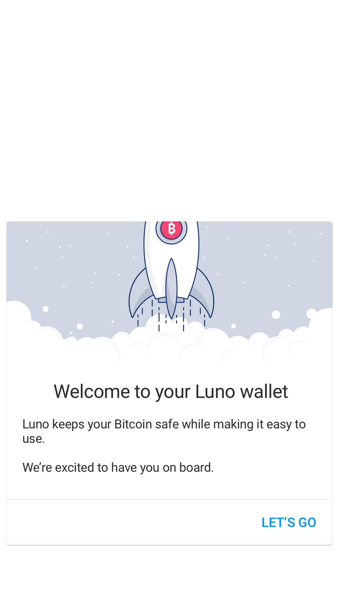 Screenshot of Luno App Sign Up