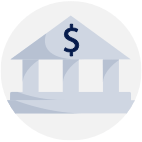 Illustration of banking building