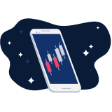 Illustration of a phone with trade range bars