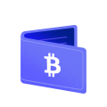 Illustration of a wallet holding cryptocurrencies
